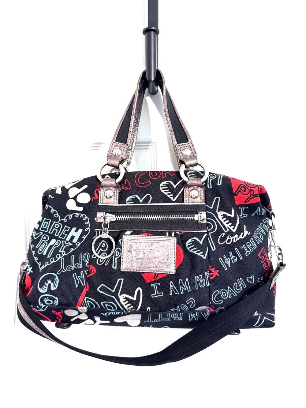 Mint Condition!  Vintage Coach Poppy Graffiti Luxey  2-way Satchel Y2K 16200 ❤️